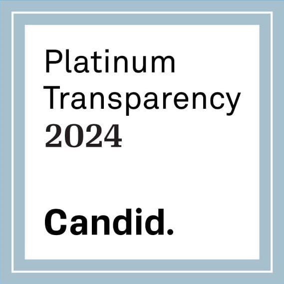 The Platinum Transparency Candid badge for 2024